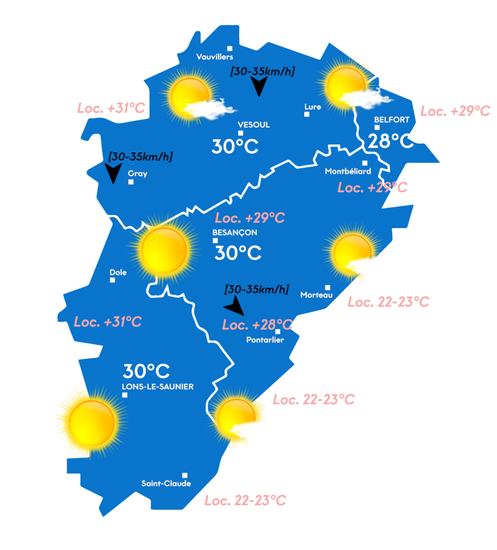 Carte météo après-midi