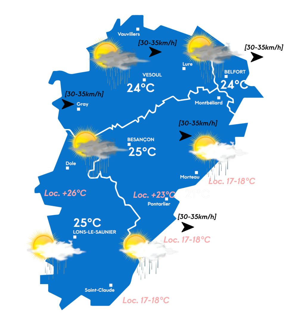 Carte météo après-midi