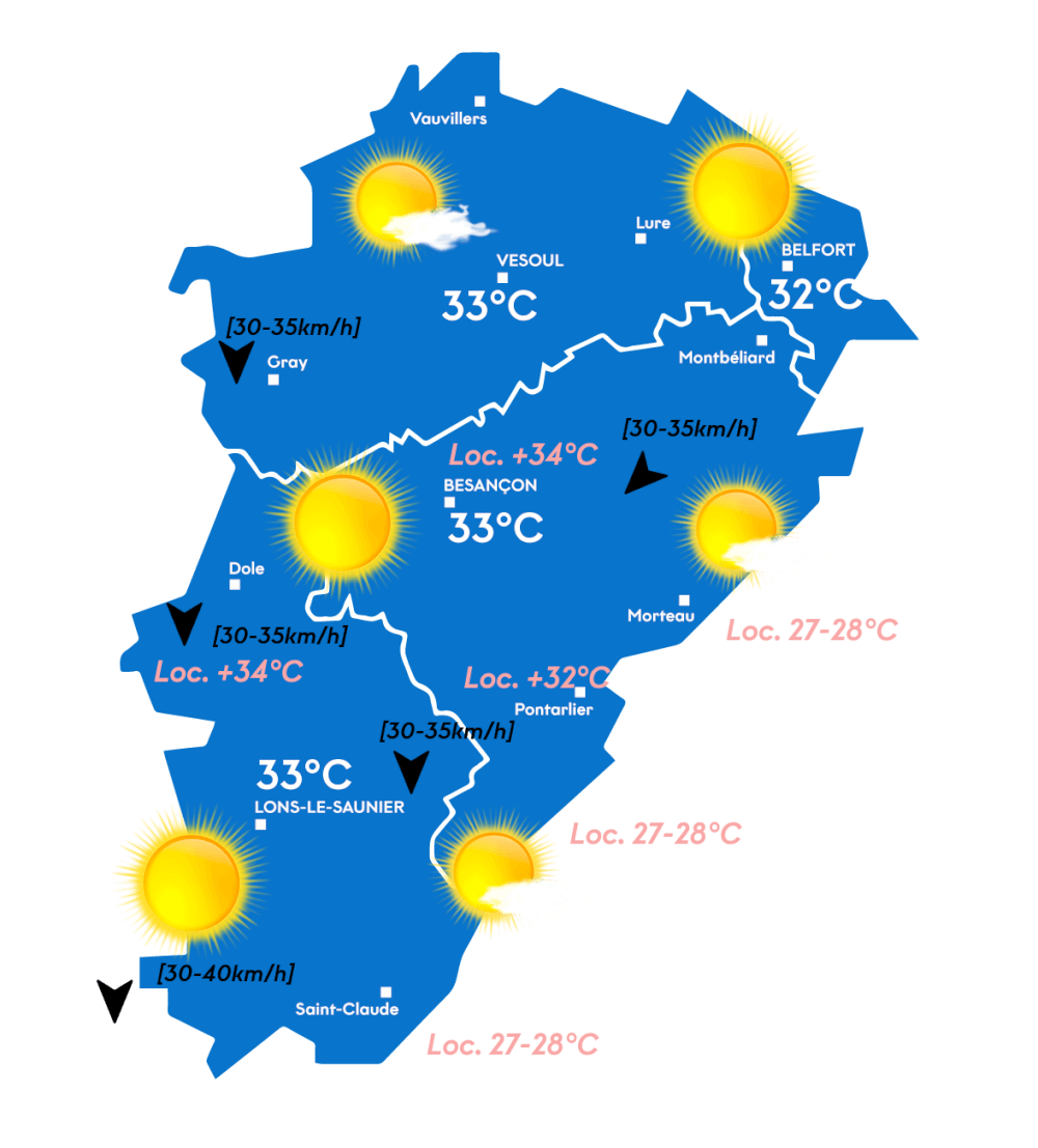 Carte météo après-midi