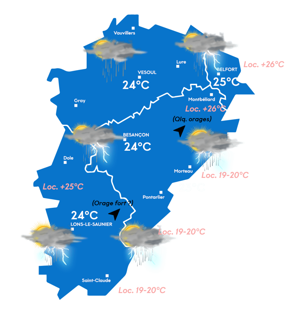 Carte météo après-midi