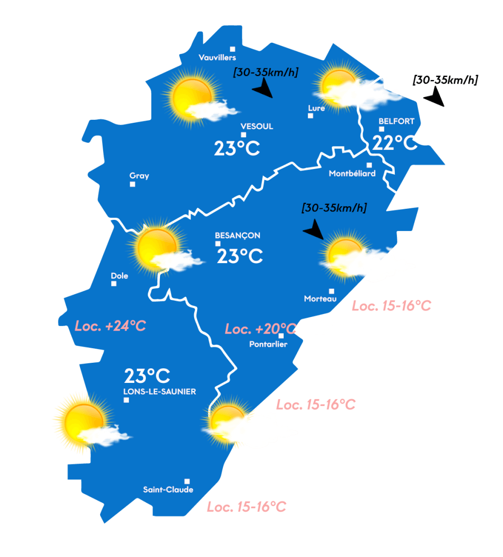 Carte météo après-midi