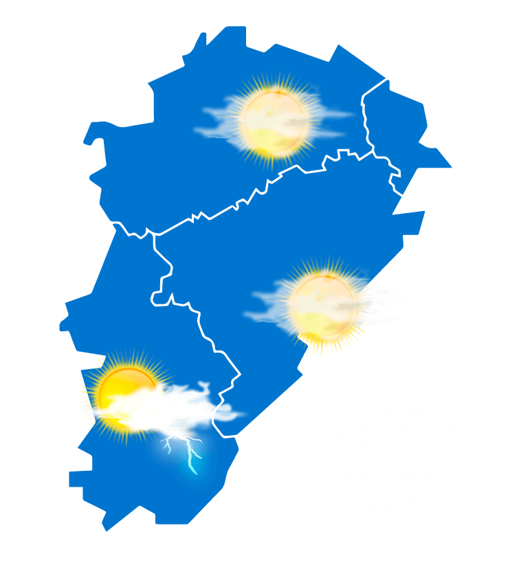 Carte météo à jour + 1