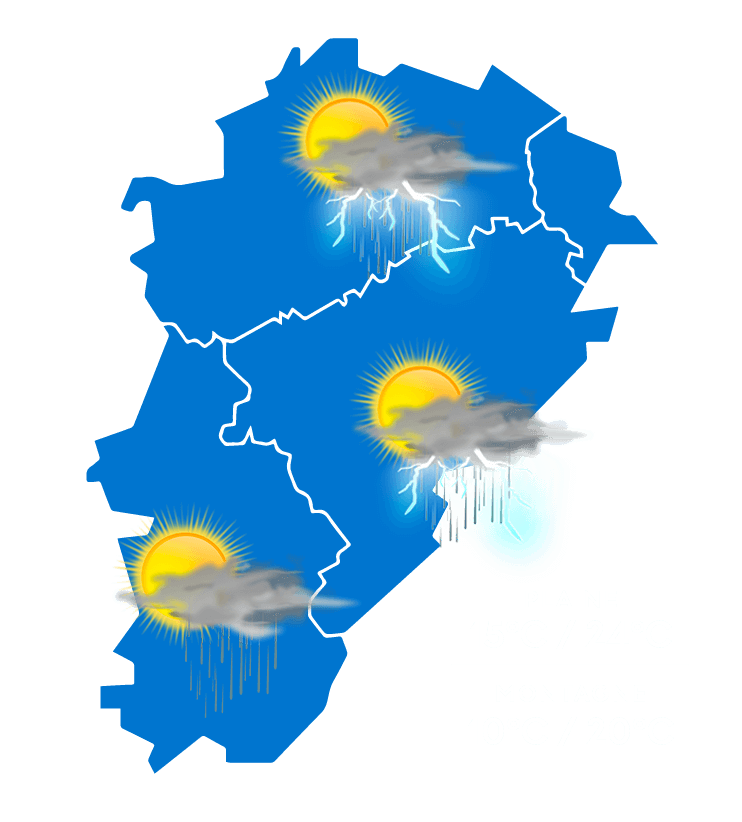 Carte météo à jour + 1