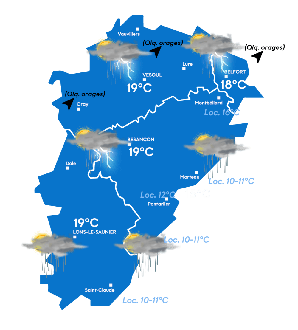 Carte météo du matin