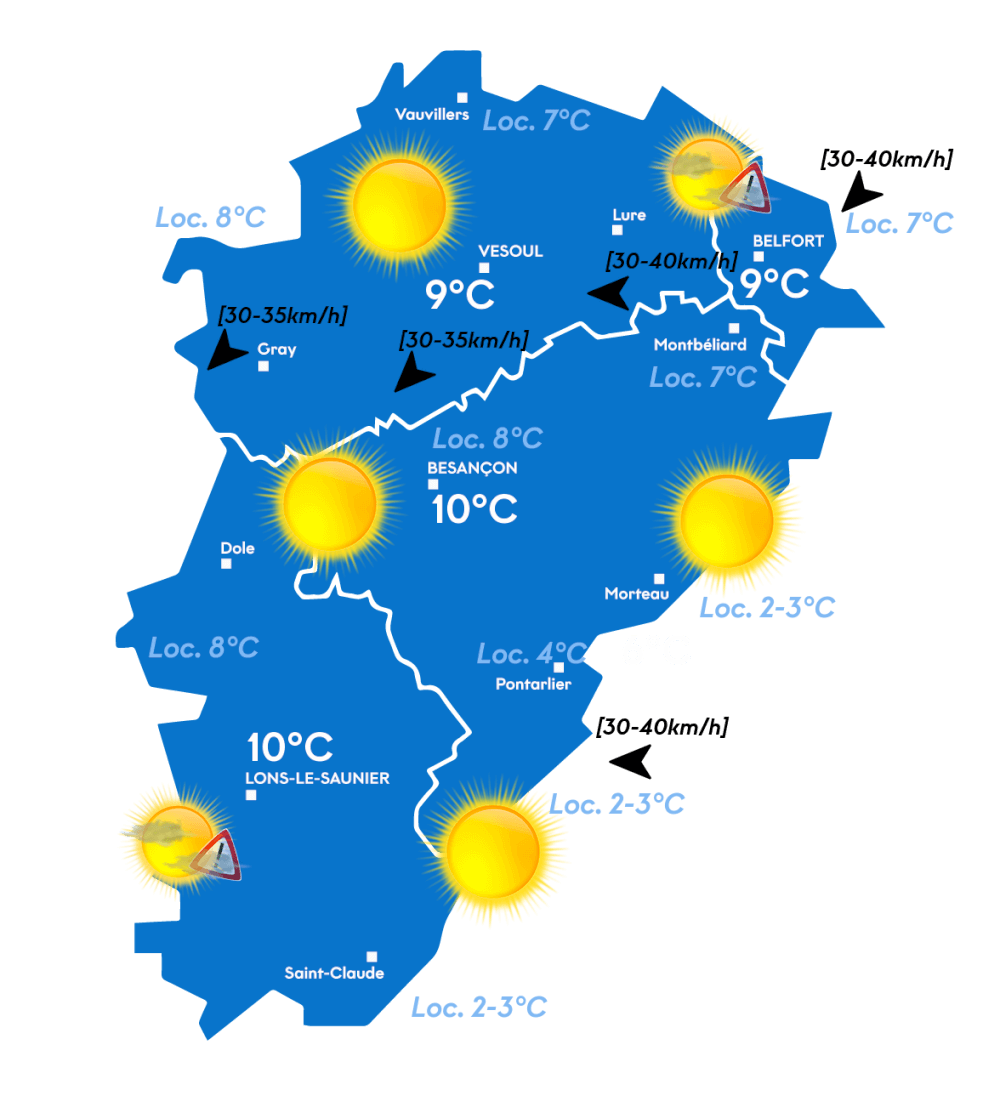 Carte météo du matin