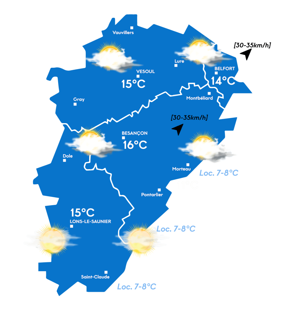 Carte météo du matin