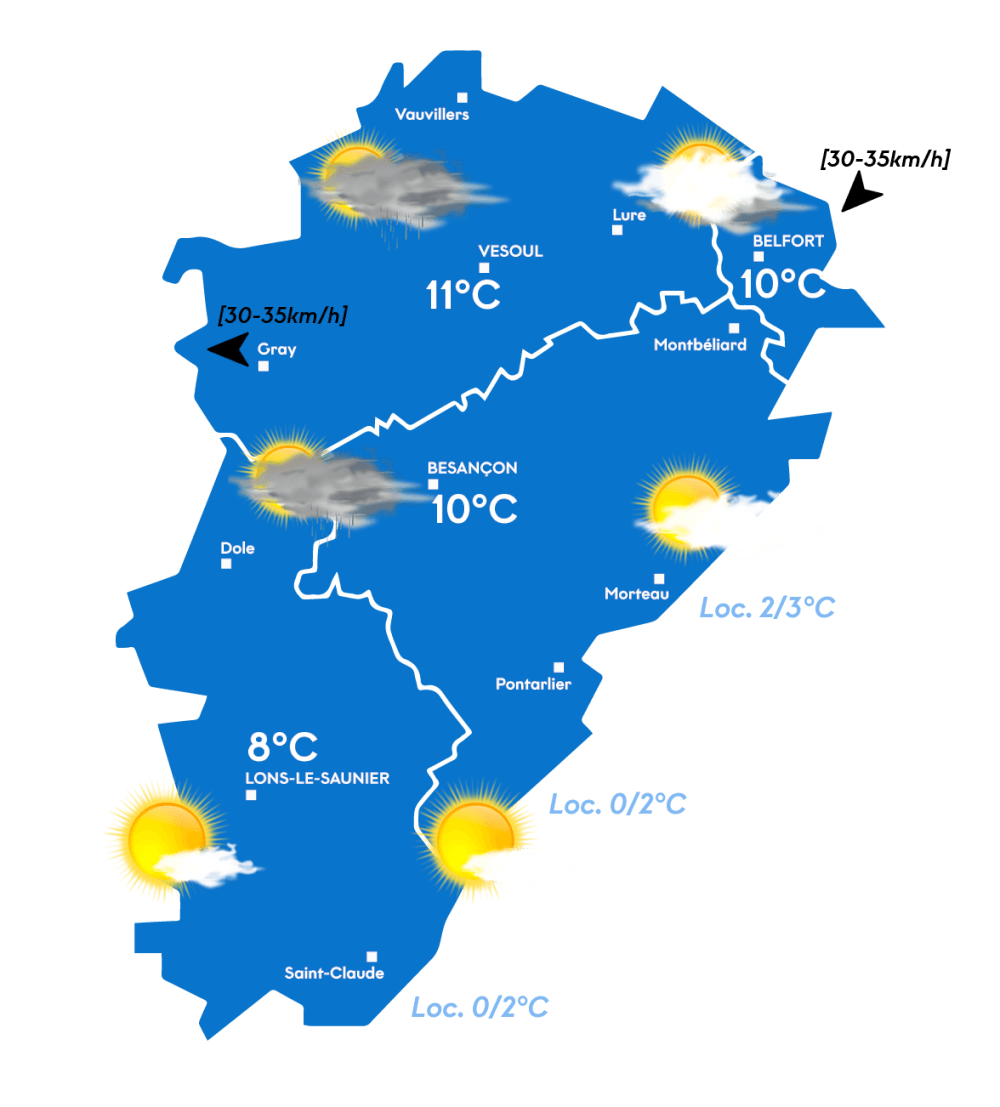 Carte météo du matin
