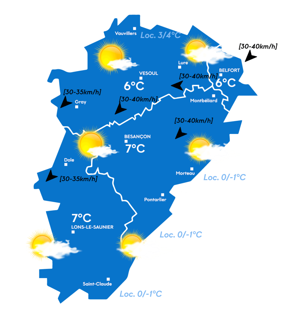 Carte météo du matin