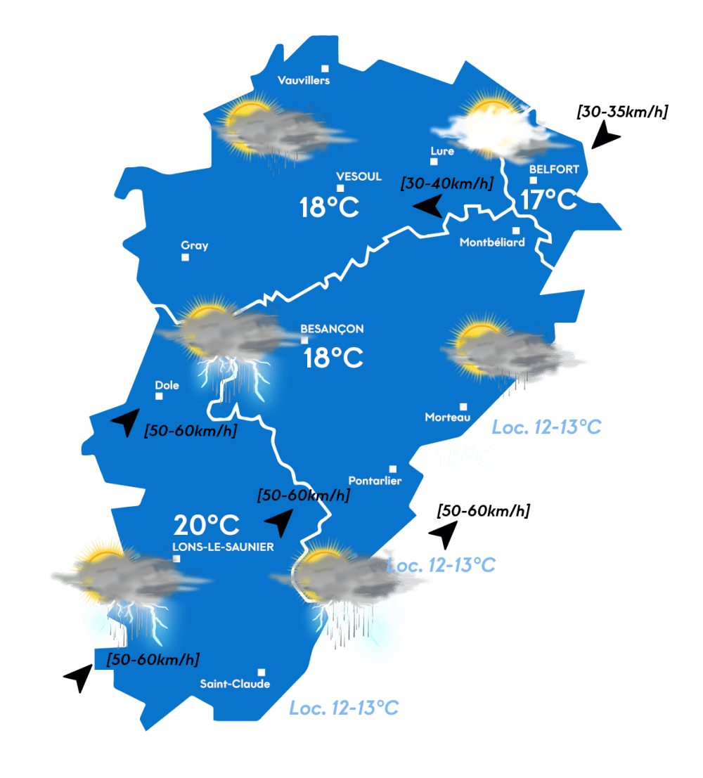 Carte météo du matin