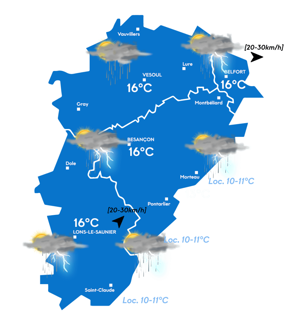 Carte météo du matin