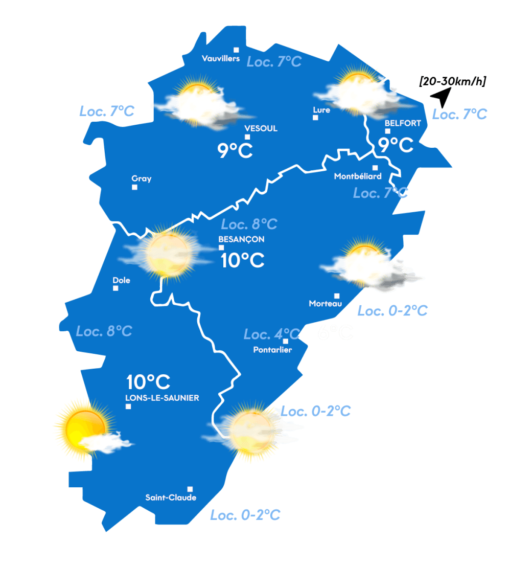 Carte météo du matin