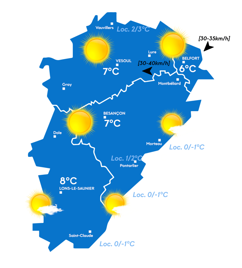Carte météo du matin