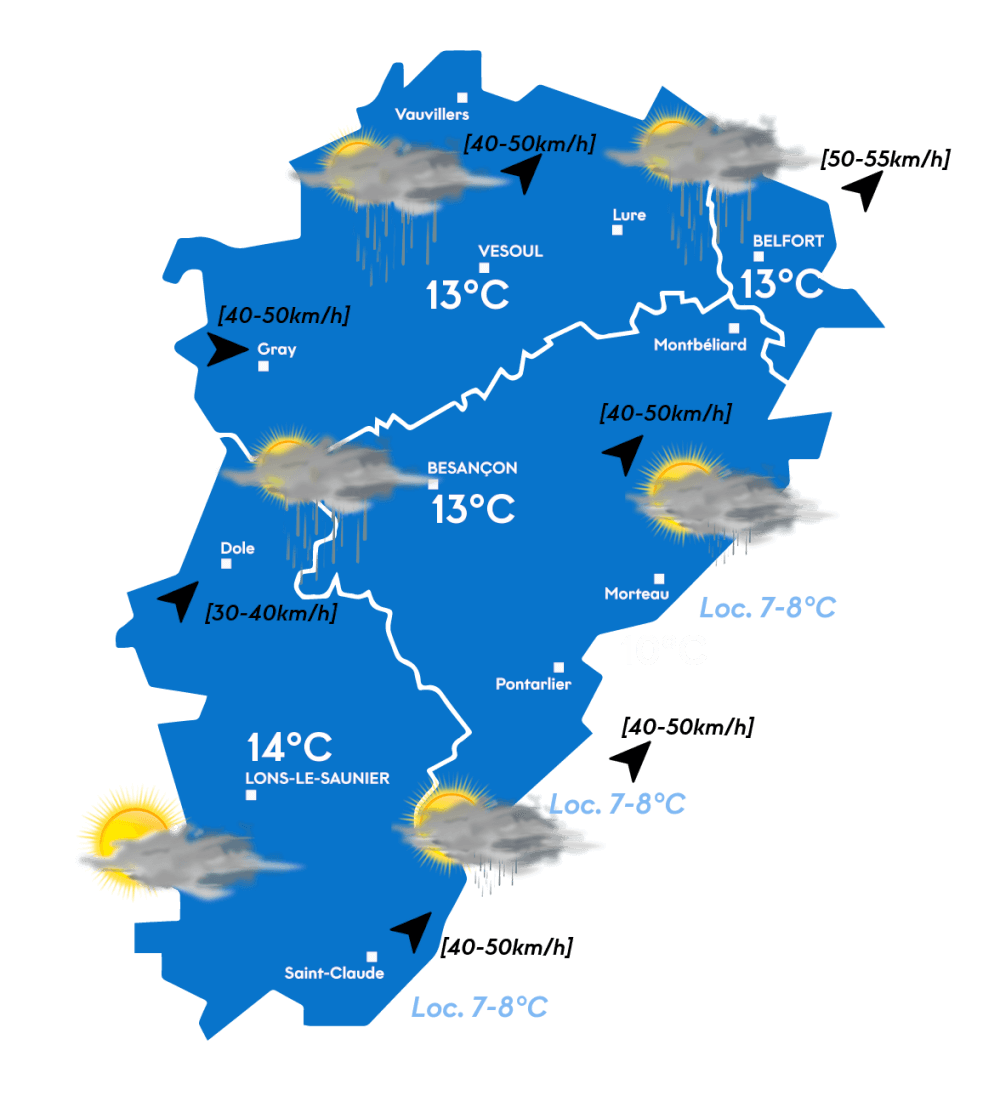 Carte météo du matin
