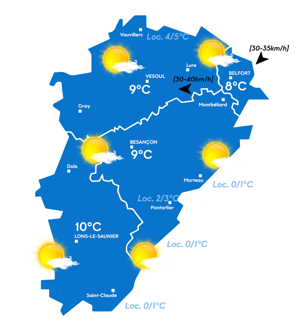 Carte météo du matin